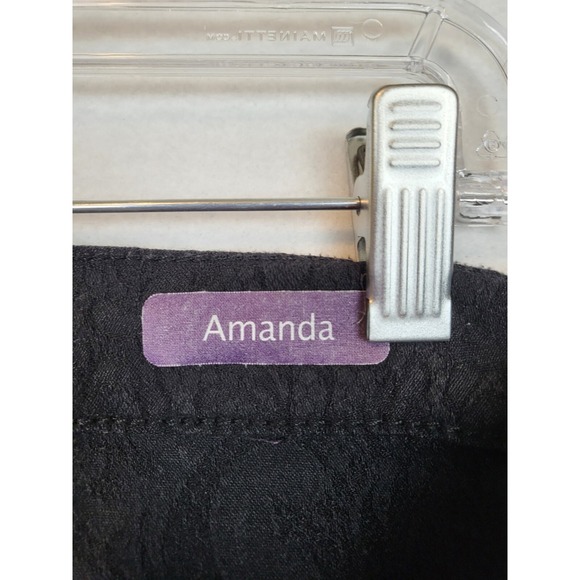 Gloria Vanderbilt Womens‎ Plus Size Amanda Ankle Pants Paisley Black Size 22W - Picture 5 of 7